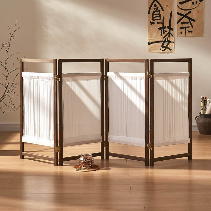 New Chinese Style Kindergarten Screen Partition Children's Room Blocking Entrance Living Room Screen Foldable Tea Room Solid Wood Screen
