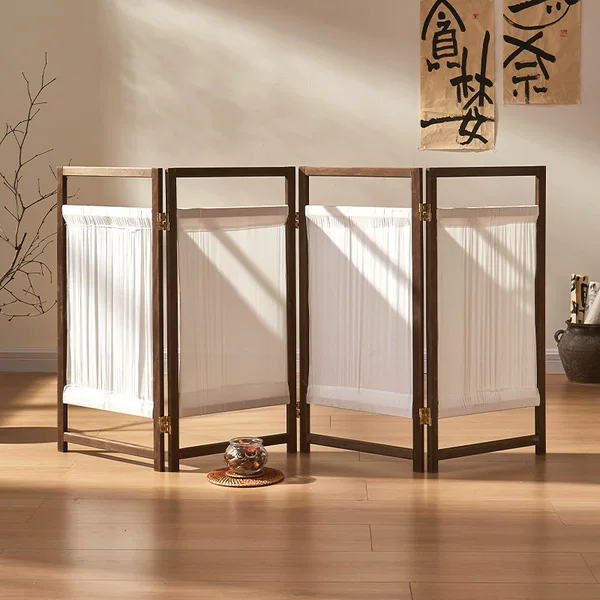 New Chinese Style Kindergarten Screen Partition Children's Room Blocking Entrance Living Room Screen Foldable Tea Room Solid Wood Screen