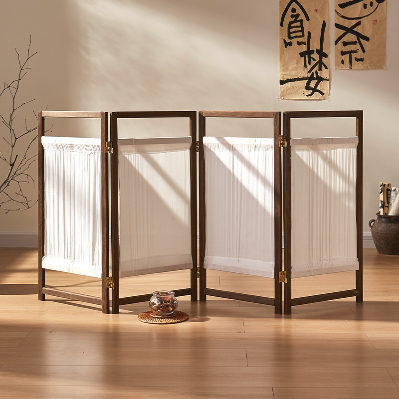 New Chinese Style Kindergarten Screen Partition Children's Room Blocking Entrance Living Room Screen Foldable Tea Room Solid Wood Screen