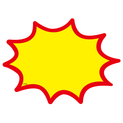 Blank explosion sticker shock price explosion flower POP advertising paper supermarket pharmacy price tag price tag promotional price