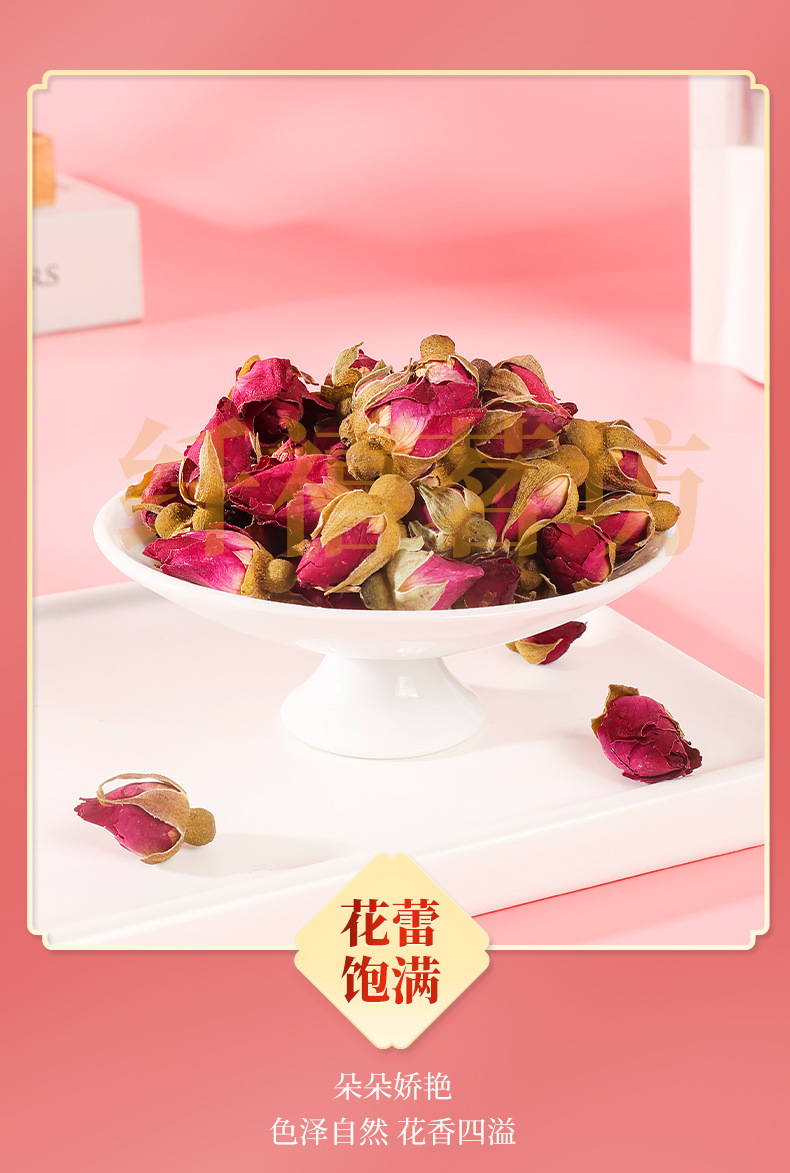 Rose Bud Flower Tea Mei Gui Hua 重瓣红玫瑰 Dried Rose Buds 30g Herbal Floral Infusion quality and texture