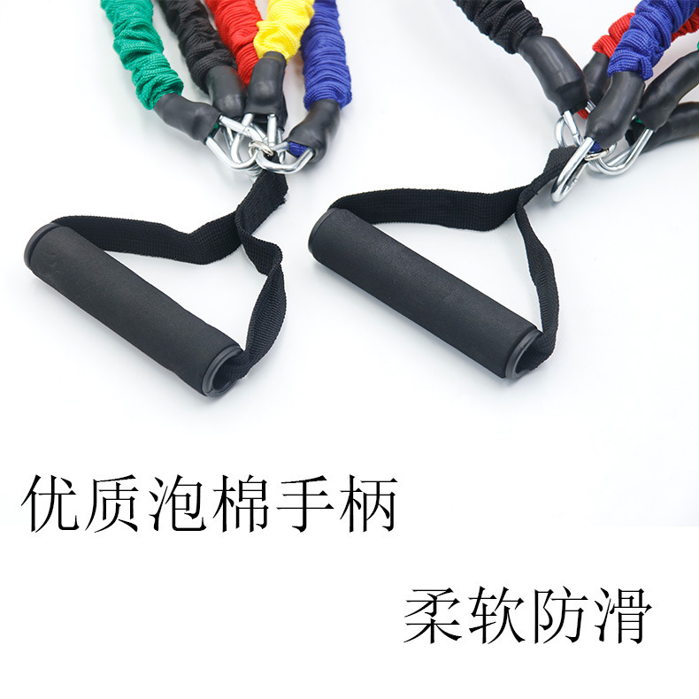拉力绳11件套TPE健身拉力器亚马逊热卖弹力绳多功能阻力绳|undefined