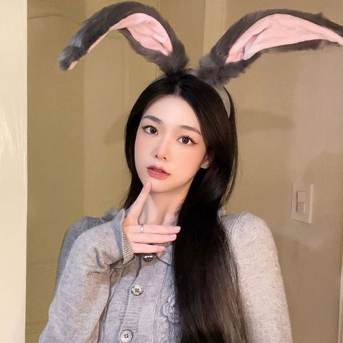 Judy bunny ears headband plush headband hair accessories Christmas cosplay cute headband accessories dress up