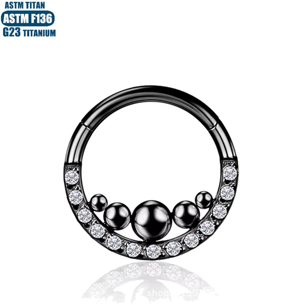 Silver pointed spike labret stud material detail