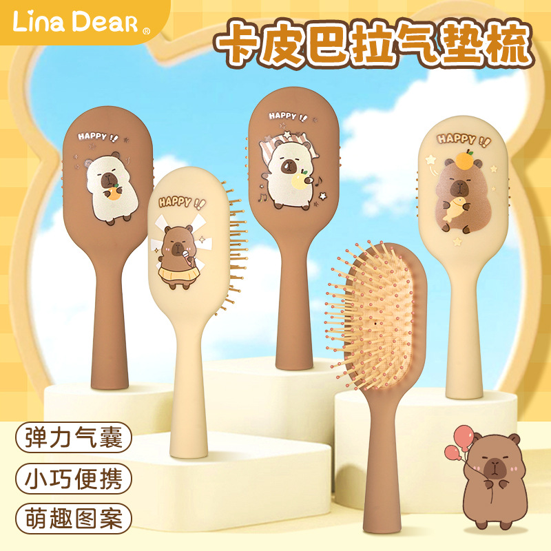 Cartoon fuchsia handheld brush