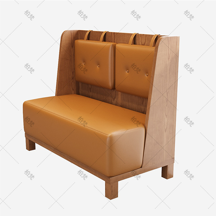 Sofá de cartón de almacenamiento mesa de comedor comercial paquete blando contra la pared restaurante de cadena de restaurantes de restaurantes combinación de mesas y sillas de madera maciza