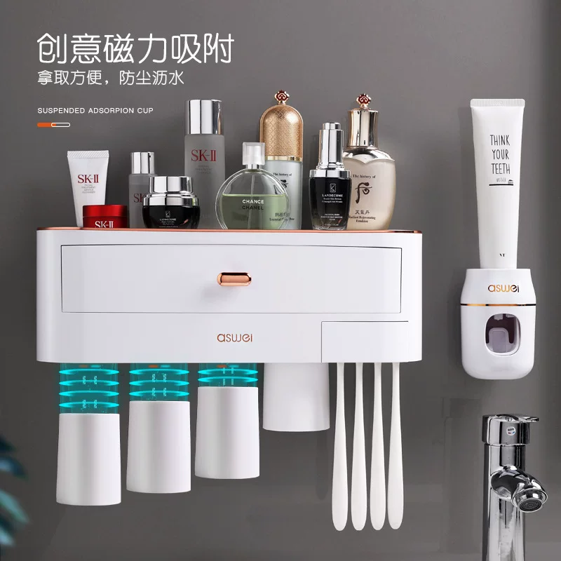 Набор зубных щеток разной степени жесткости, подвесной/настенный держатель - без подставки, поилка, настенный подвесной набор для хранения зубных щеток