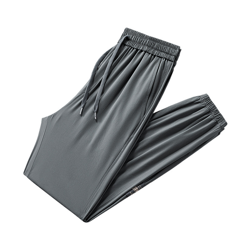 Pantalones deportivos para hombres pantalones casuales de tendencia sueltos de hielo de verano delgados nueve pantalones de patas pantalones para hombres al por mayor