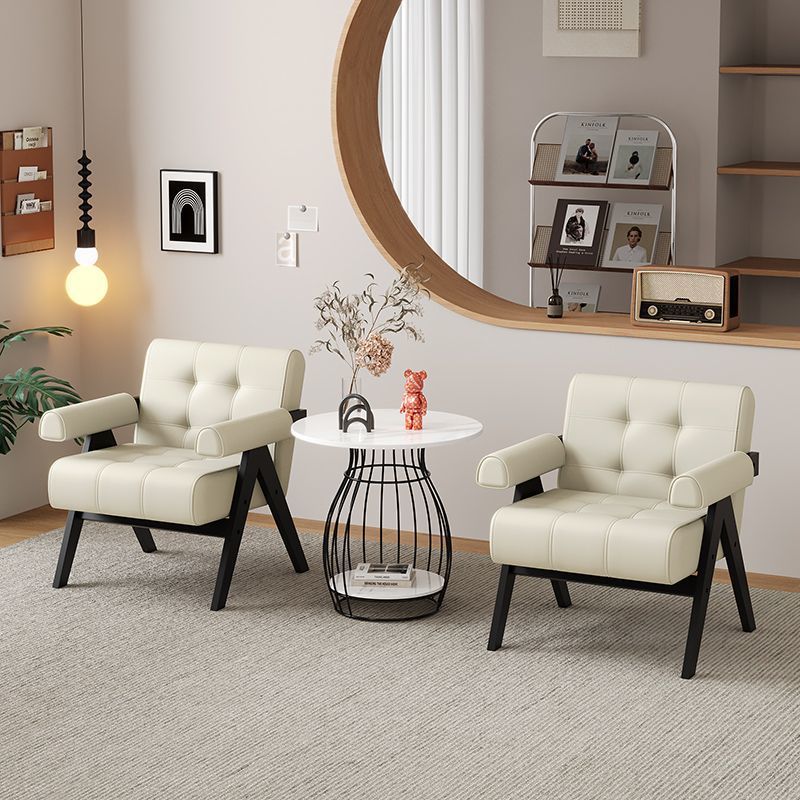 Sofá / silla individual mesa / silla de negociación nórdica moderna sala de estar de lujo balcón café recepción madera maciza ocio
