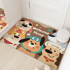 Cartoon doormat entrance mat dirt-resistant door mat with looped pile, can be trimmed, washable, non-slip household carpet