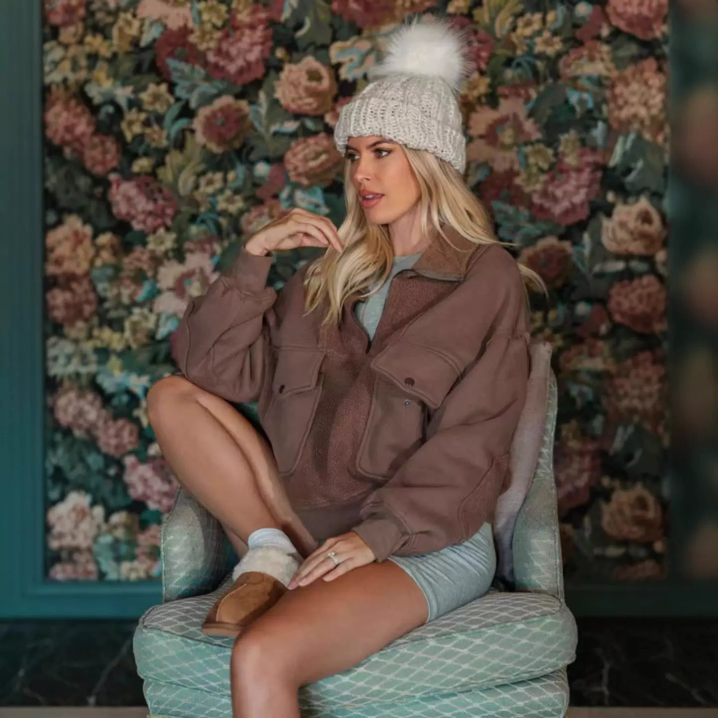 亚马逊热卖欧美女装收腰摇粒绒半拉链卫衣外套纯色棒球服女高级感