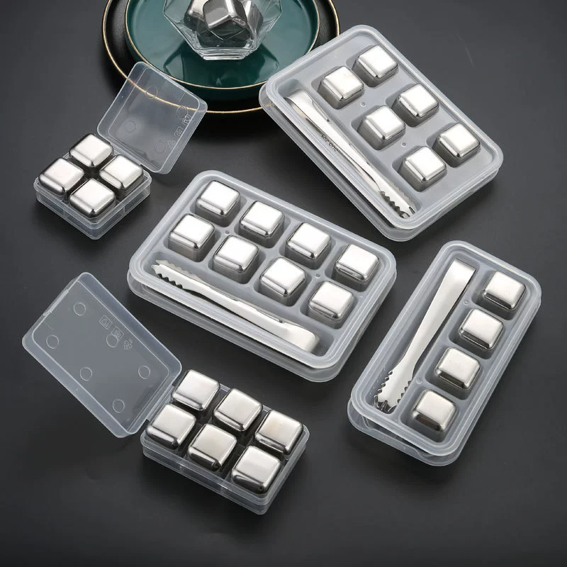 304 нержавеющая сталь быстрозамороженные кубики льда металлические ледяные зерна ледяной цикл ледяной винный камень виски пиво ледяной камень ледяной клинок