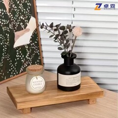 展示托盘置物收纳架浴室洗漱用品整理架木制复古香薰蜡烛装饰底座