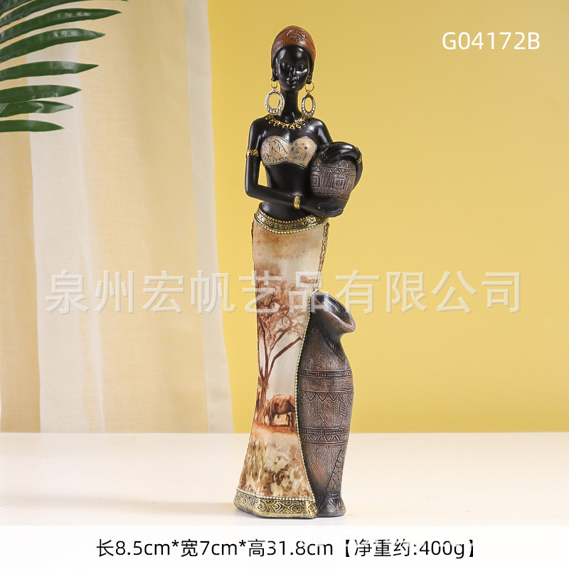 Tribus africanas exóticas decoraciones vestibulares decoración del hogar creativa mujer negra decoraciones retro