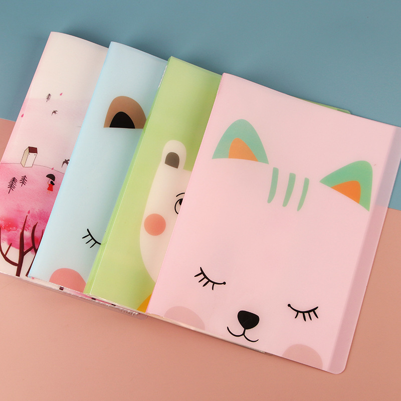 Lindo libro de archivo de dibujos animados A4 estudiante creativo carpeta jardín de infantes archivo de almacenamiento de datos libro de papelería