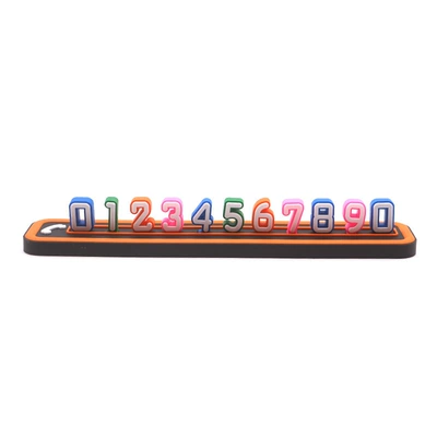 New Bevis 4D Simple Parking Card Car Temporary Parking Plate Mobile Car Phone Number Plate Processing Customization (Nömrəli dayanma kartı) - 4d-simple-parking-card-orange