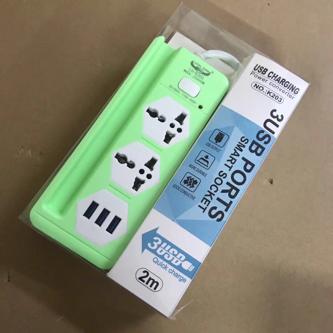 英规插座 美规插座 欧规插座接线板多功能插孔家用3USB万能插排