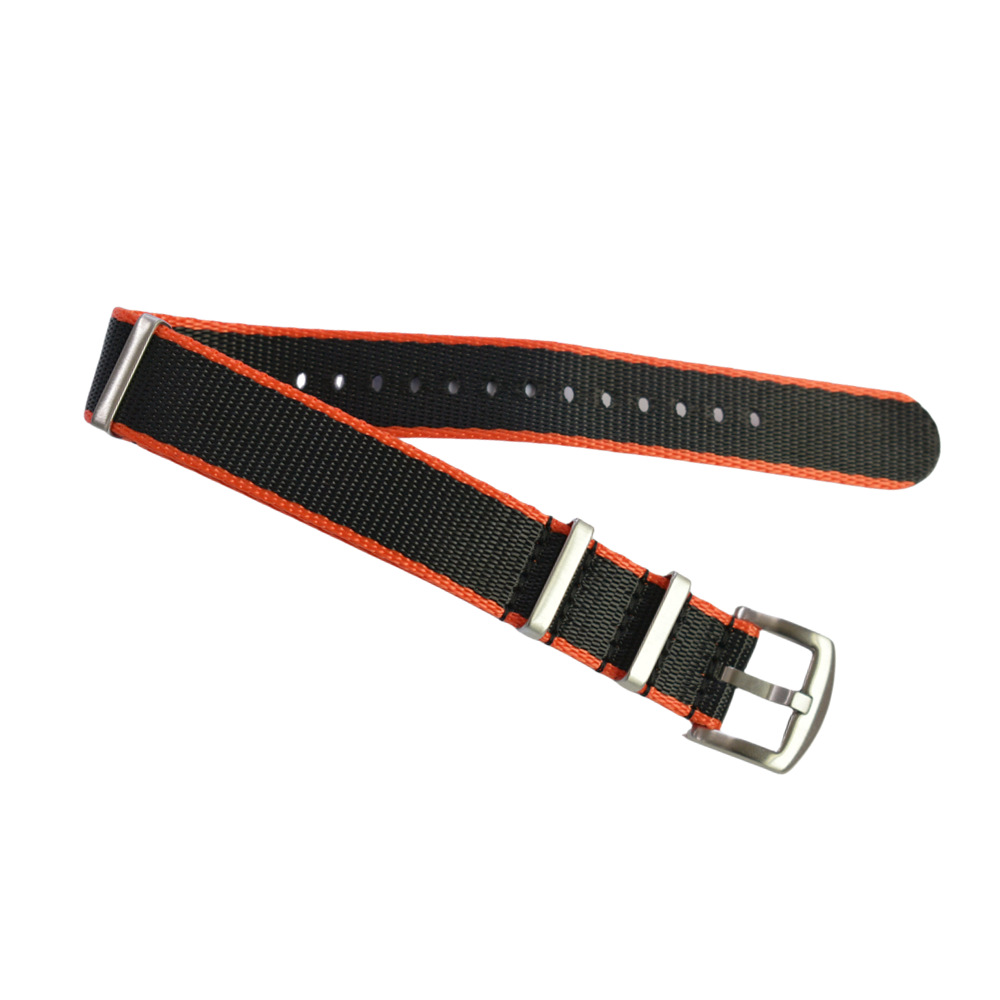 Correa de reloj de nailon NATO al por mayor en stock, correa de reloj de nailon tejida de 20/22 mm compatible con relojes.