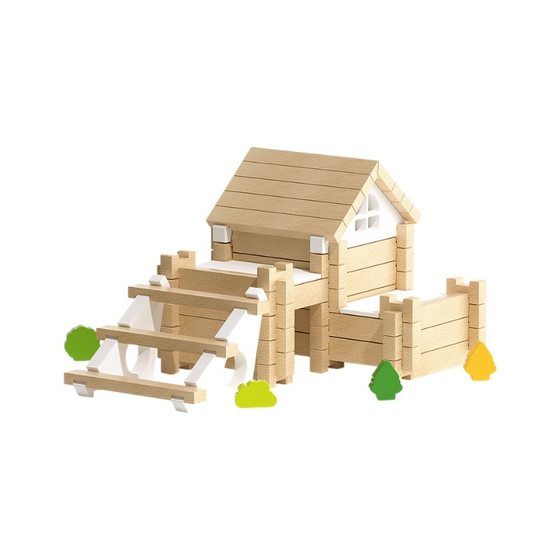 Children's Luban Mortise and Tenon Structure Building Blocks Early Education Creative Space Construction Assembled Building Hands-on Wooden Educational Toys