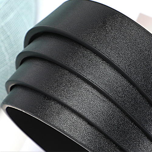 Korean-style gold-plated round pin buckle head lady's PU belt coat with dress waist accent