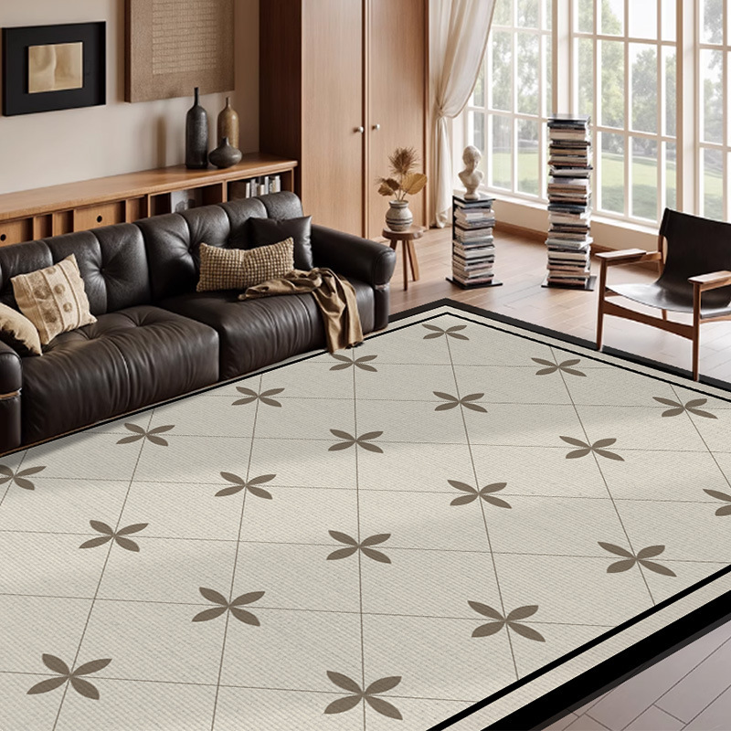 Alfombras sala de estar dormitorio americano forma alfombra de cama impermeable sofá francés sin cuidado esteras de suelo irregulares silenciosas
