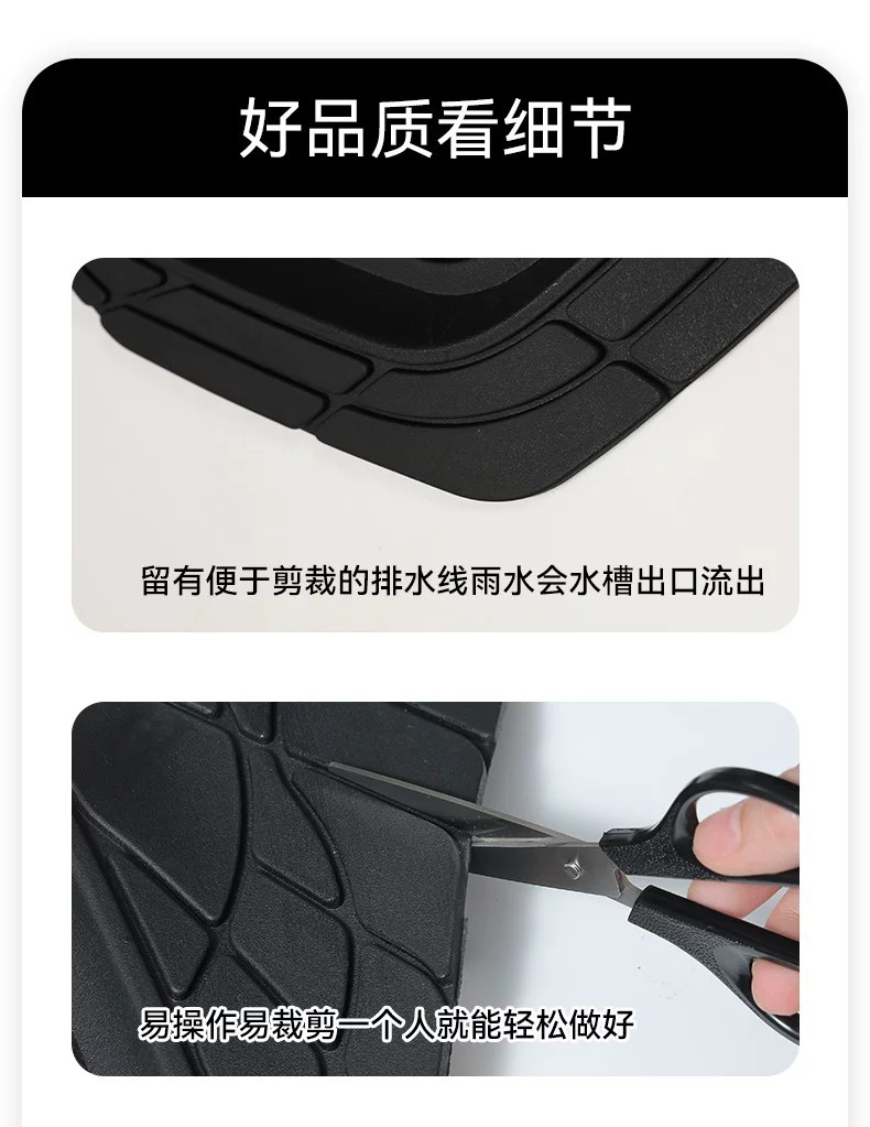 New universal car floor mat for the driver's side, waterproof, non-slip, dirt-resistant, cuttable silicone carpet-style mat