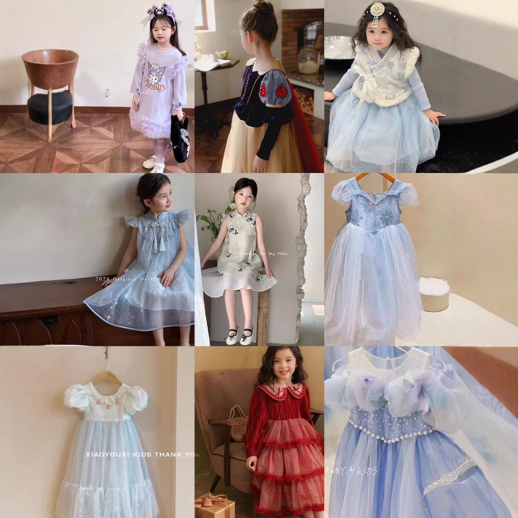 女童断码清仓连衣裙套装合集