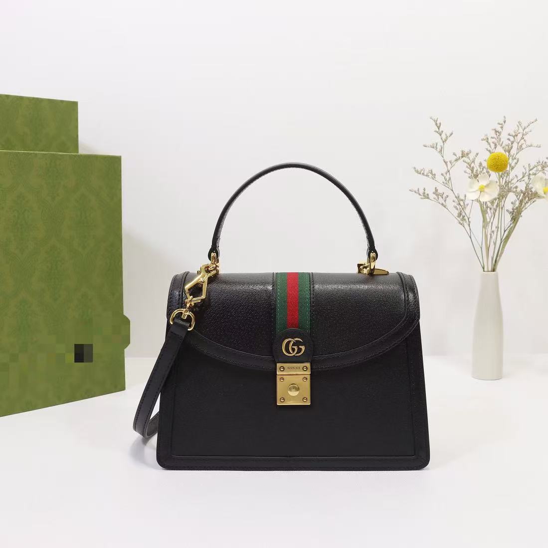 Línea directa transfronteriza nuevo clásico de doble G bolso de mano Ophidia lona de cuero tipo hombro único bolso de mujer inclinado