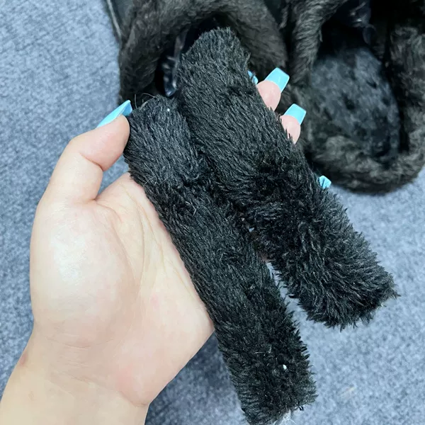 A pair of black short tops
