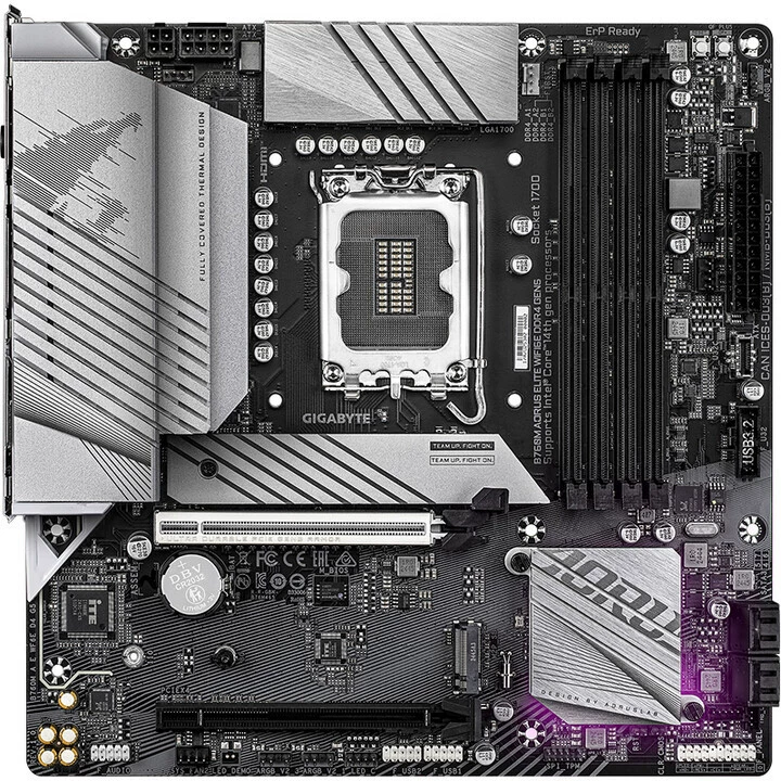 Материнская плата GIGABYTE B760M AORUS ELITE WIFI6E DDR4 GEN5, совместимая с процессором 14600KF