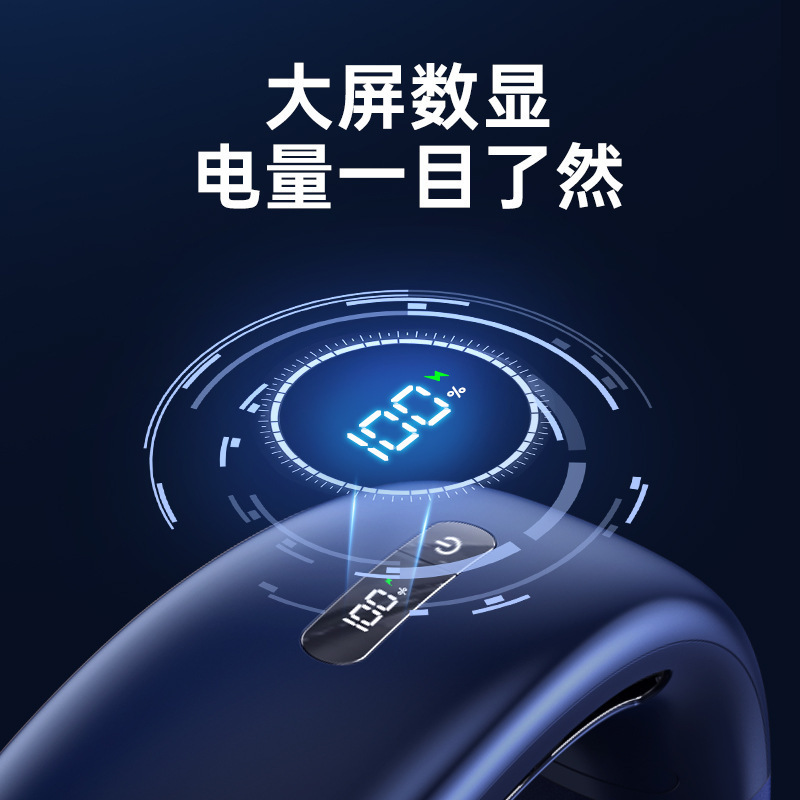 New Adjustable Collar Fan with USB Charging, Portable Handheld Small Fan for Office and Sports, Bladeless Collar Fan