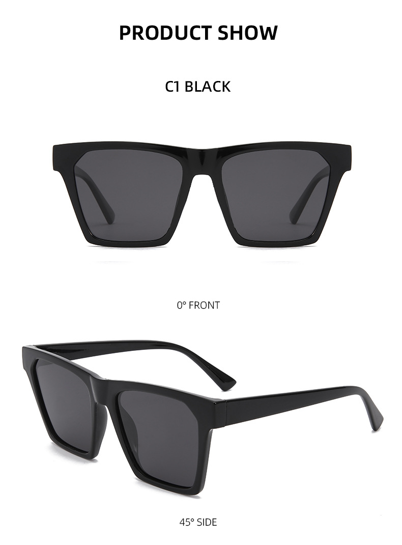 IG Style Simple Style Solid Color Pc Square Full Frame Women's Sunglasses display picture 7