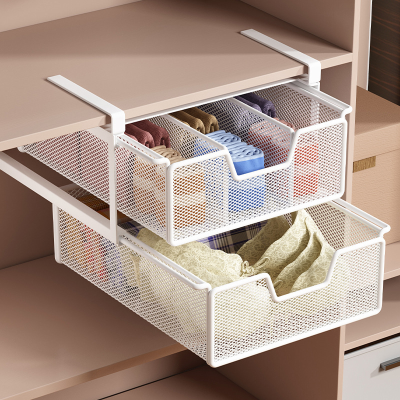 Drawer-Type Underwear Storage Box Hanging Double-Layer Hanging Socks Organizer Compartment Wardrobe Classification Dormitory