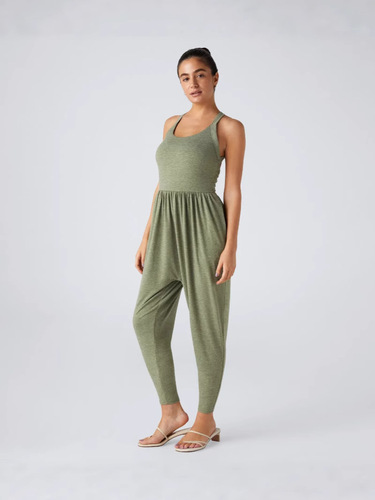 New European and American-style women's sexy ankle-tied hip-lifting jumpsuit with straps