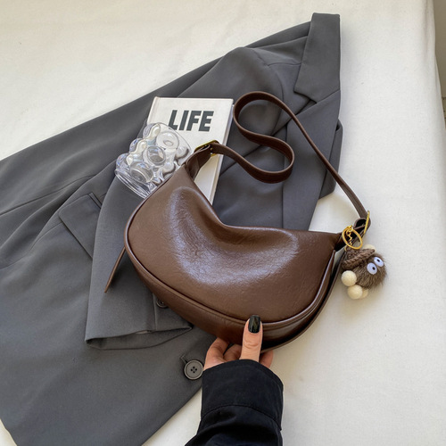 Retro niche bag, new women's bag, trendy, popular and versatile crossbody bag, shoulder armpit dumpling bag