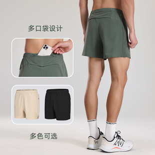 Summer Men's Quick-Drying Technology Running Shorts, Lightweight, Comfortable, Casual Sports, Outdoor Training, Fitness Three-Point Pants