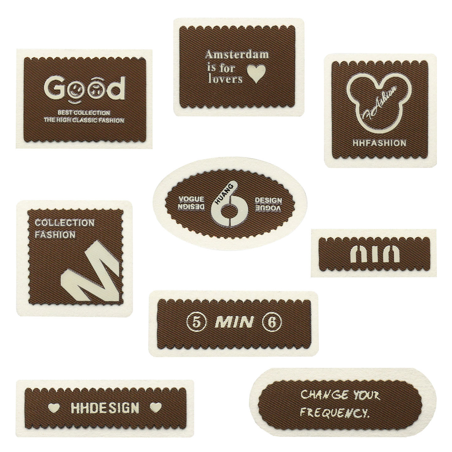 现货潮牌小号字母DIY装饰修补贴衣服背包破洞补丁贴手工缝纫布标