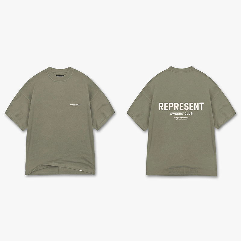 Alta calidad REPRESENTAR REP eslogan impresión color caramelo calle Americana dopamina verano manga corta Camiseta moda