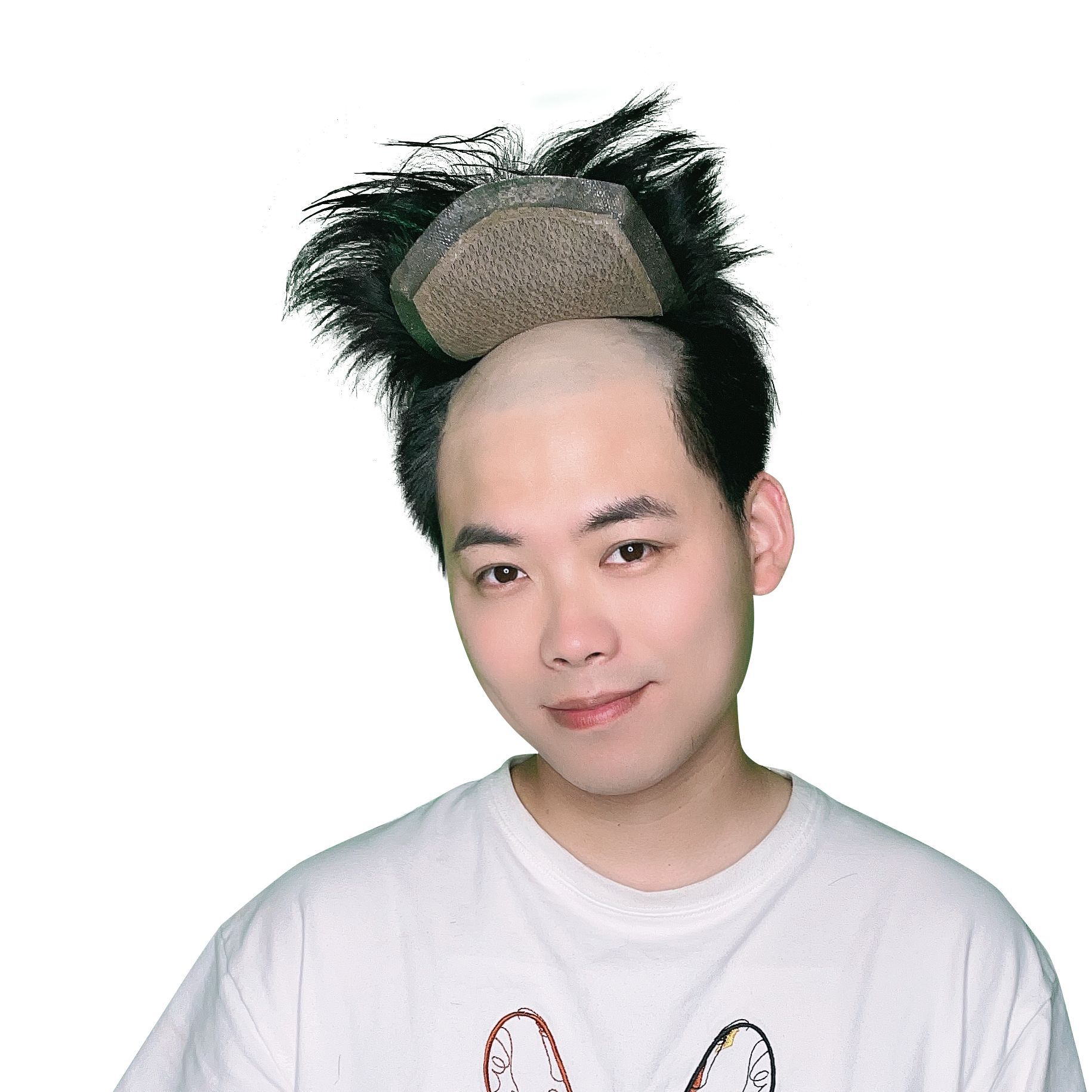 男士仿真假发头套