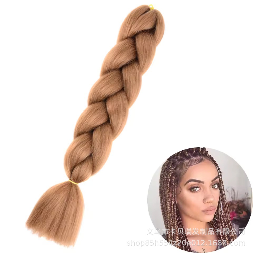 Xuchang pelucas al por mayor seda de alta temperatura teñido africano gran trenza jumbobraid fibra química colorida trenza sucia venta caliente