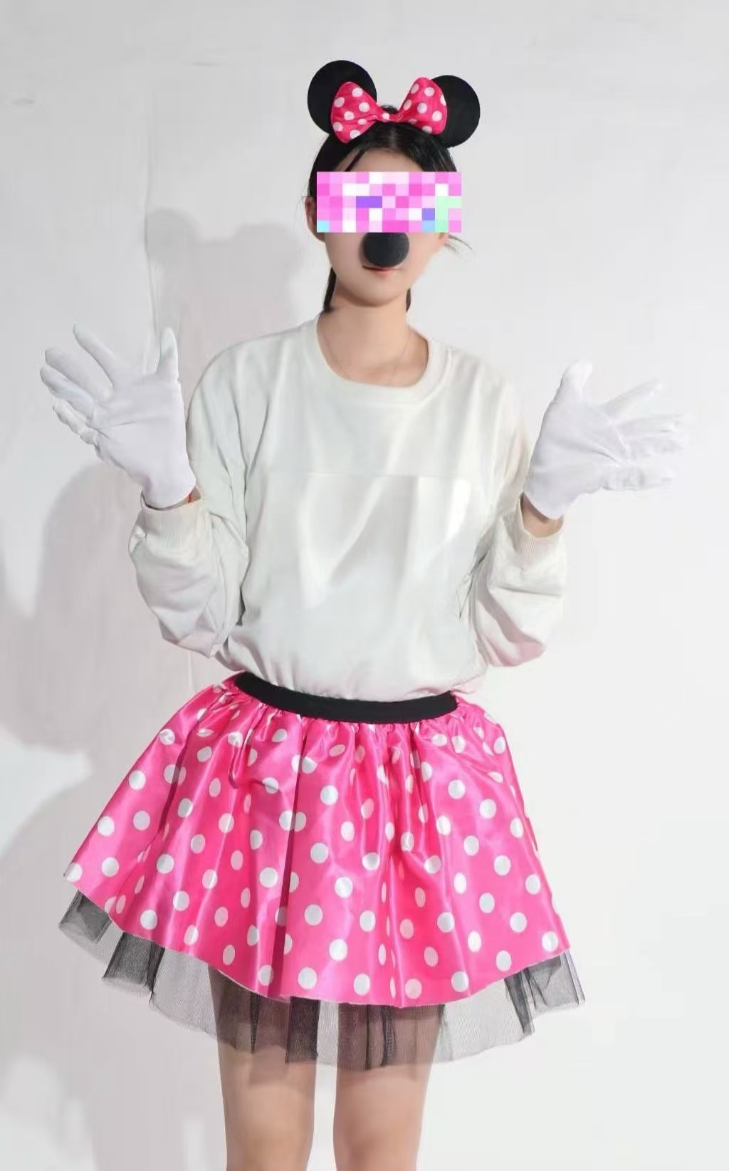 핑크 미키 스커트
