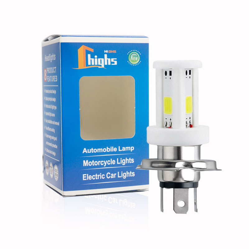 Motocicleta faros LED resaltan luces lejanas y cercanas COB faros LED luces de cerámica de doble garra S2 coche eléctrico