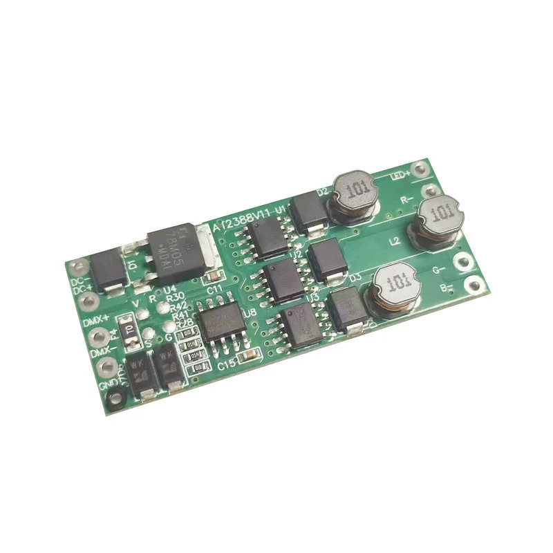 Декодер и драйвер питания DMX512 высокой мощности с постоянным током, RGB-осветительная плата, внешнее управление, цветная смена света