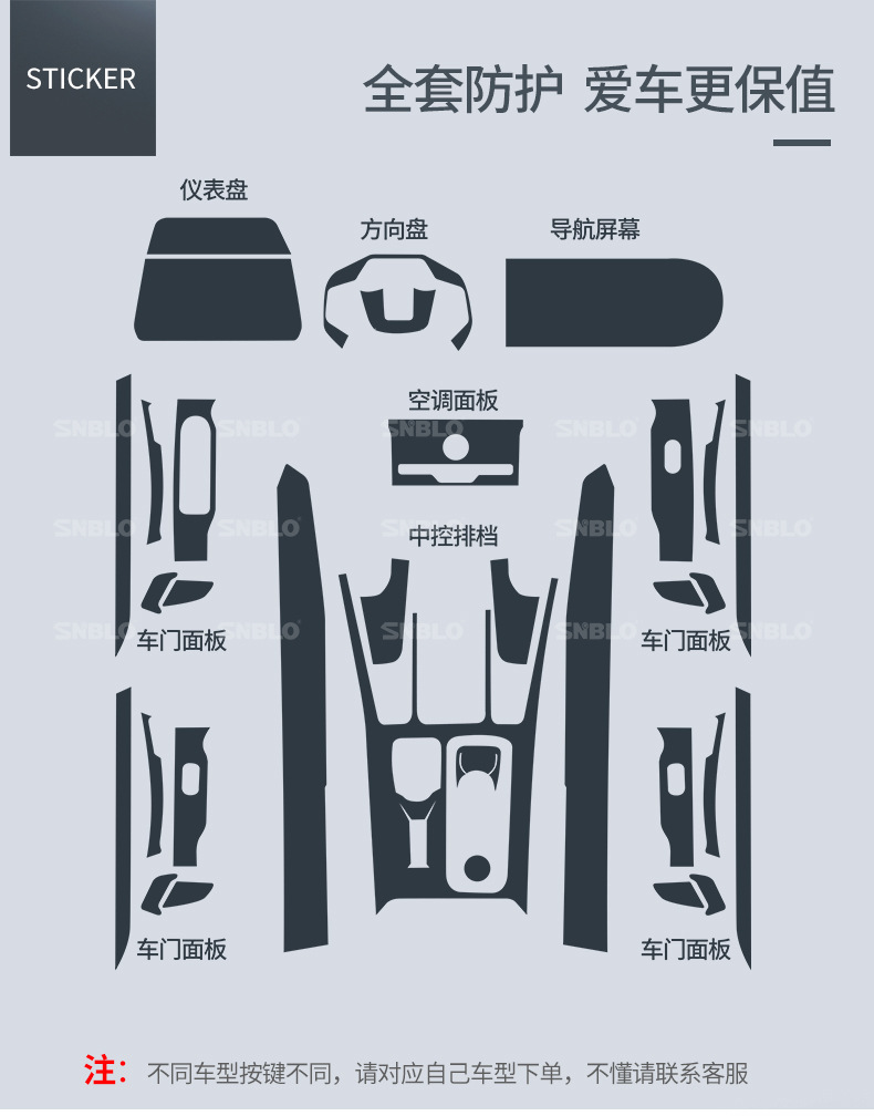 Suitable for Haval Big Dog Interior Film Screen Central Control Gearbox Transparent Tpu Special Interior Protective Film-Tpu