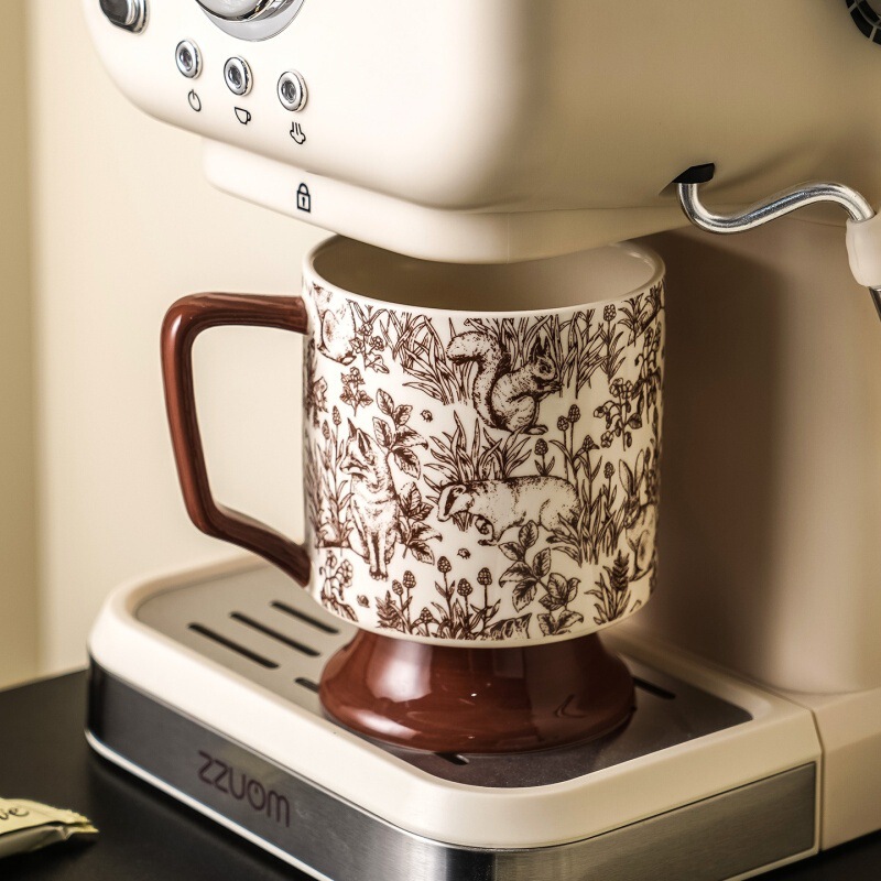 复古咖啡杯高档古风家用杯子下午茶陶瓷水杯小众马克杯情侣生日礼|undefined