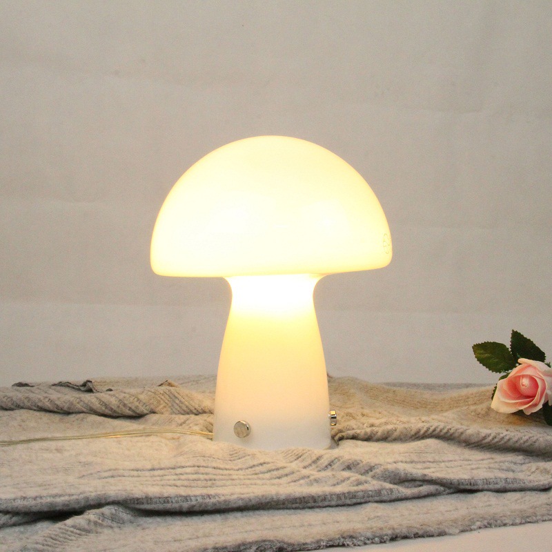 Lámpara de noche de cristal para regalo de boda, lámpara de dormitorio creativa para el hogar, lámpara de mesa decorativa estilo Bauhaus, decoración de ambiente.