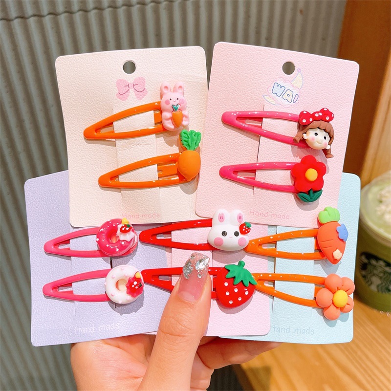 Corea del Sur accesorios para el cabello de los niños BB clip tarjeta pelo roto bebé flequillo clip lateral tocado niña horquilla accesorios para el cabello Niña