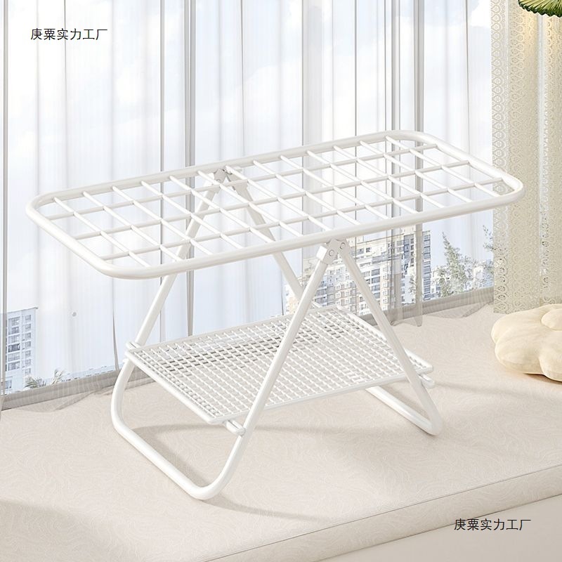 小型飘窗晾衣架阳台迷你晒衣架落地折叠简易婴儿宝宝家用卧室晾挂|undefined