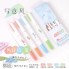 Jiji Capital Fluorescence Pen color handbook Double -headed soft painting pen Student painting graffiti hook line high value hand -painted pen