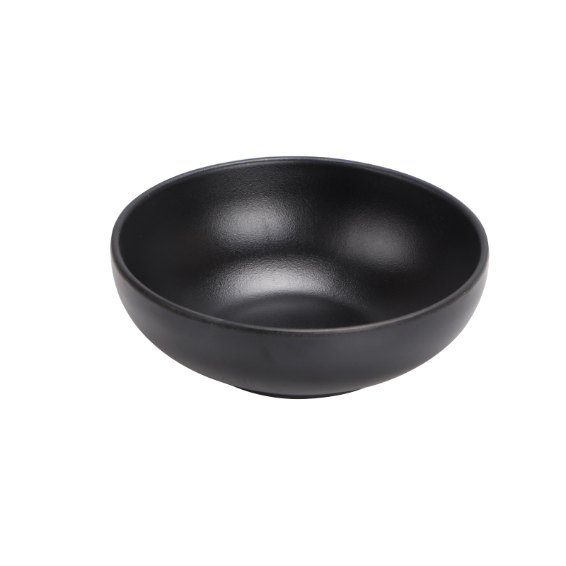 Melamina negra esmaltada japonesa estilo coreano engrosado tazón de olla caliente tazón de plástico tazón de sopa tazón de comedor tazón de condimento tazón de comida